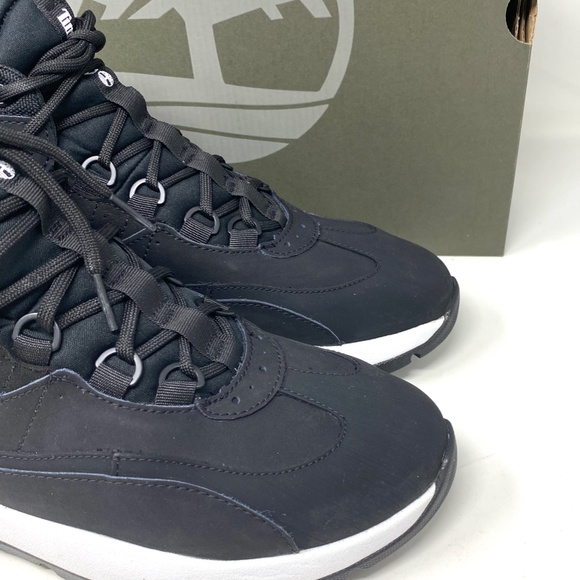 Timberland Boroughs Project Waterproof Mid Black Nubuck Men Boots TB 0A2DTW 001 - Picture 5 of 9